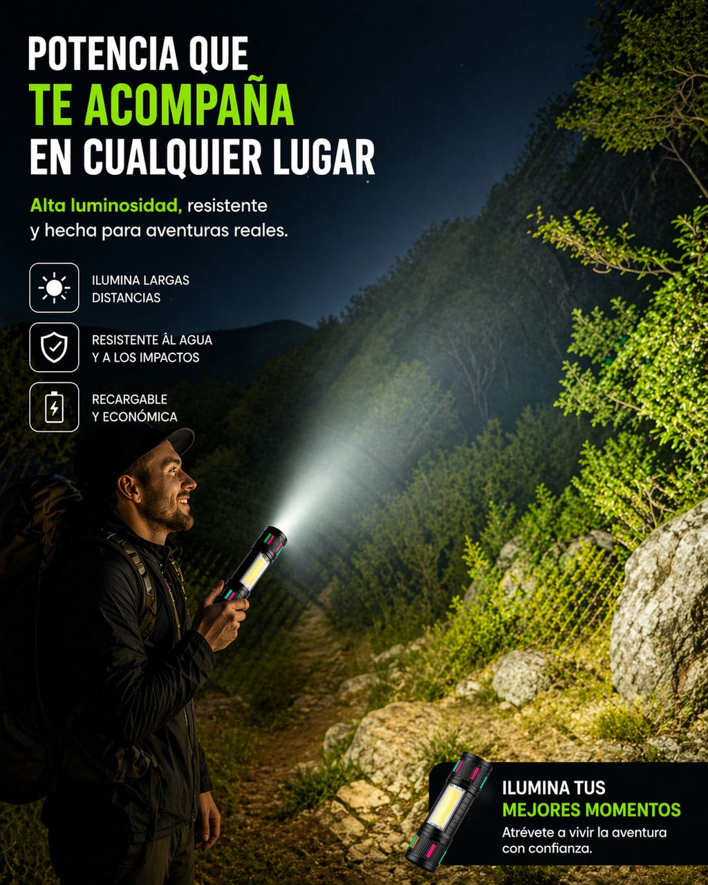 Mini linterna LED Tactica - ENVIO GRATIS